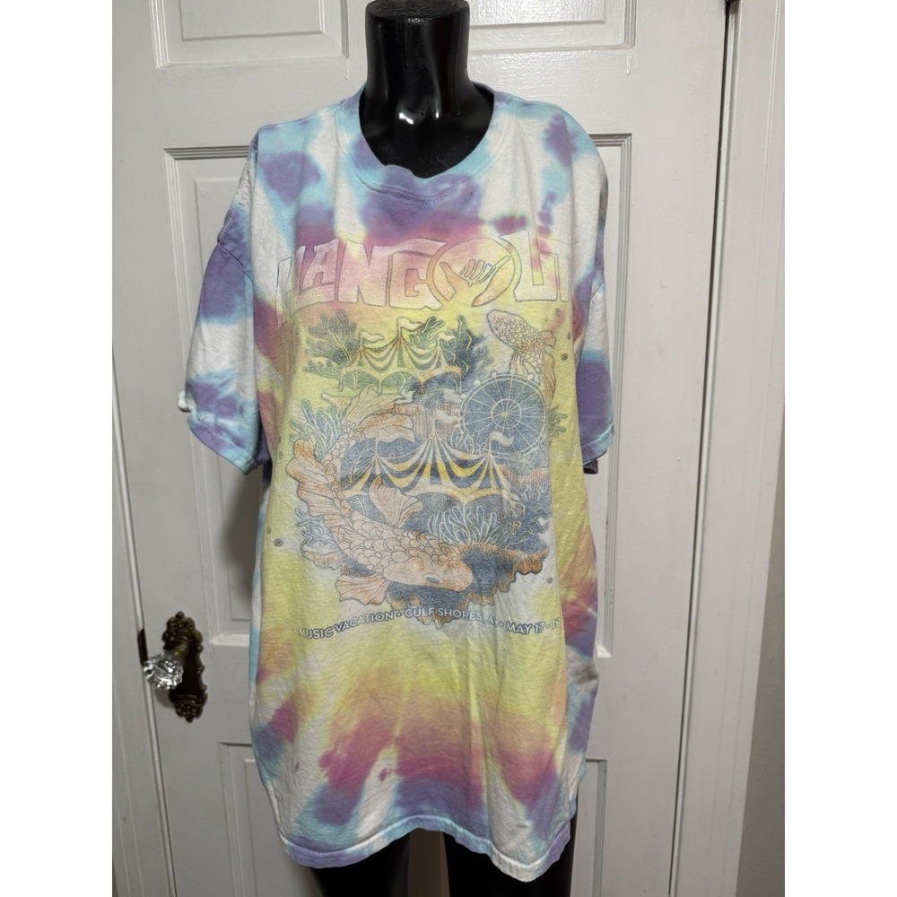 Adult Unisex Hangout Festival Tie Dye Short Sleeve Tshirt Size XL